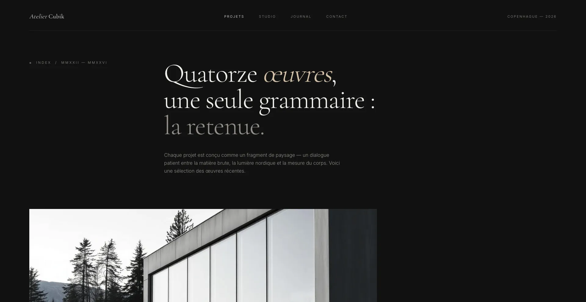 Aperçu d'un projet web réalisé par l'agence Volcéo Digital.